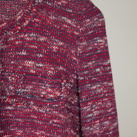 Isabel Marant Étoile Ariana Burgundy Tweed Boucle Jacket - Picture 4 of 8